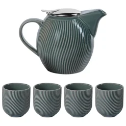 Coffret Théière 90cl + 4 gobelet gris - Mao