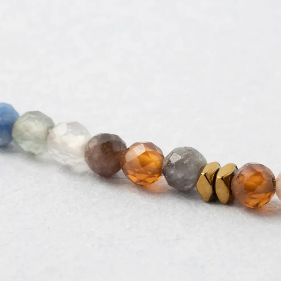 Collier en acier inoxydable multicolore l40cm