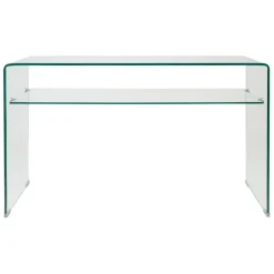 Console 1 étagère en verre trempé - Adela