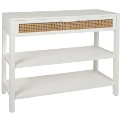 Console 2 étagères en sapin blanc - Adela