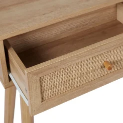 Console 2 tiroirs en bois naturel - Baia