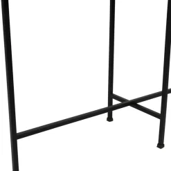 Console avec étagère en marbre et fer blanc et noir 100x30xh80cm - Eskela