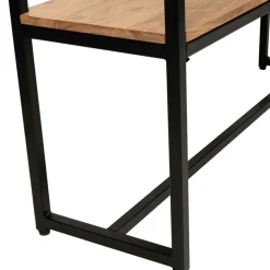 Console en acacia et pieds en fer noir - Brooklyn