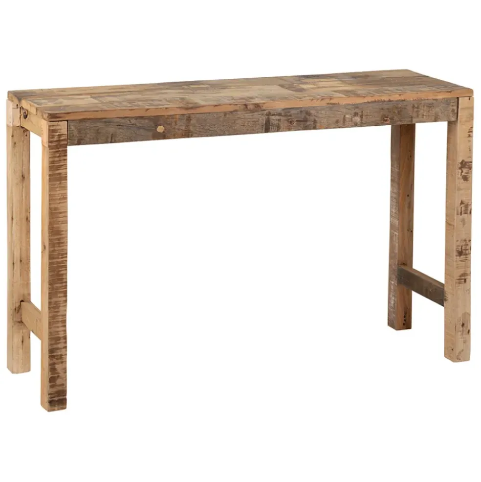 Console en bois en manguier et acacia recyclés 120x33cm - campagne naturel