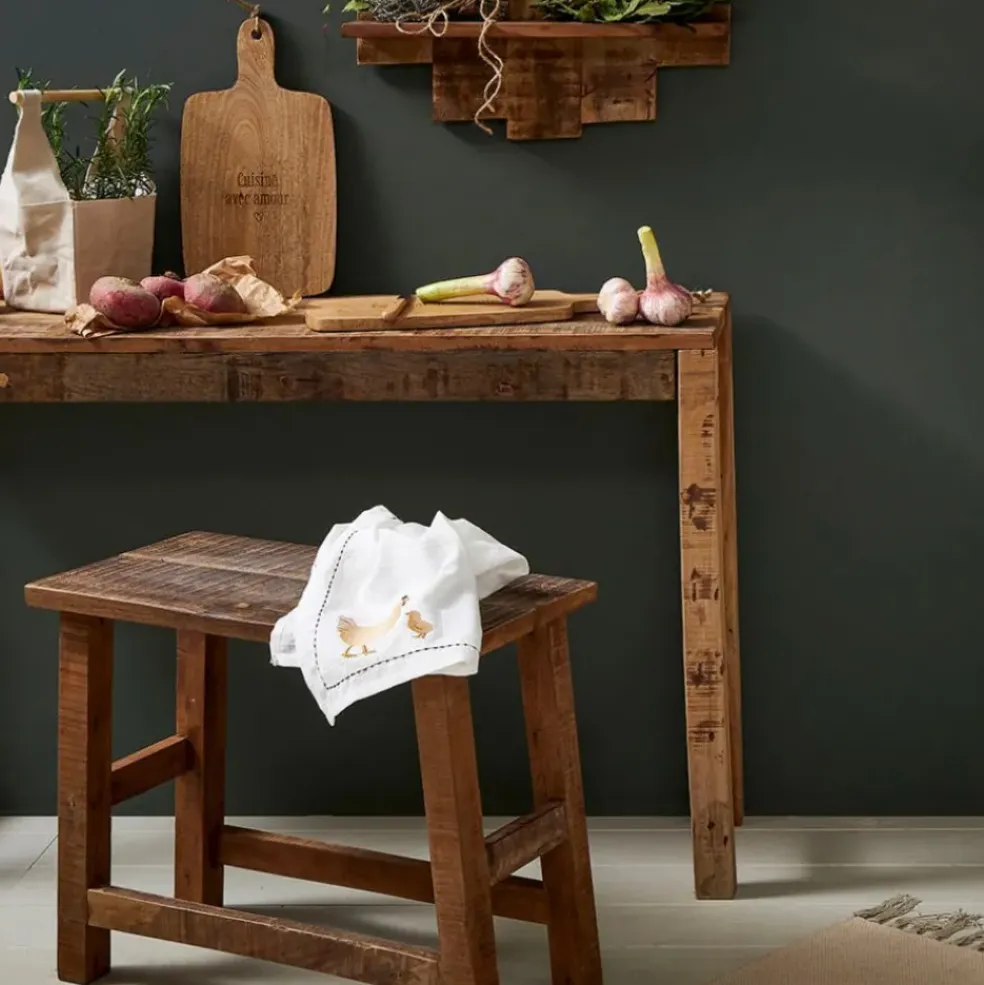 Console en bois en manguier et acacia recyclés 120x33cm - campagne naturel