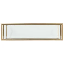 Console en fer et verre doré 120x33xh80.5cm - Eluminea