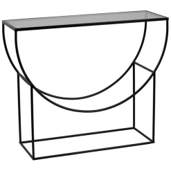 Console en verre et fer noir - Lernet