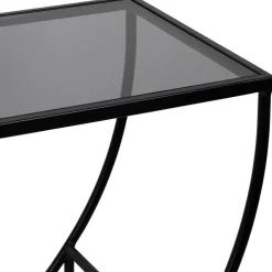 Console en verre et fer noir - Lernet