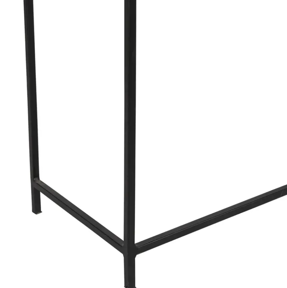 Console gigogne (x2) en fer argenté - Felia