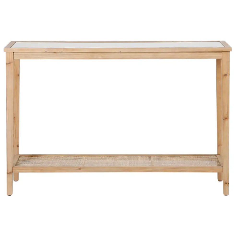 Console naturel foncé 120x36xh80cm en bois de sapin - Firmin