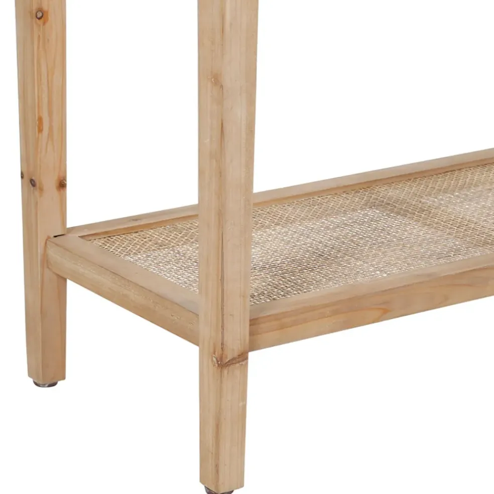 Console naturel foncé 120x36xh80cm en bois de sapin - Firmin