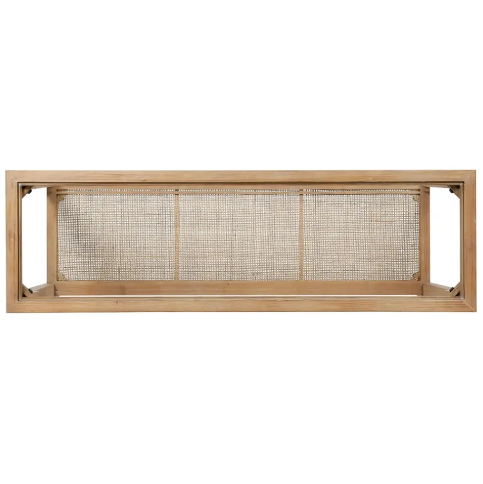 Console naturel foncé 120x36xh80cm en bois de sapin - Firmin