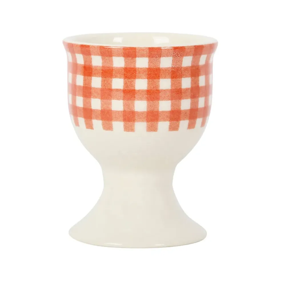 Coquetier en faIence rouge antique - josephine