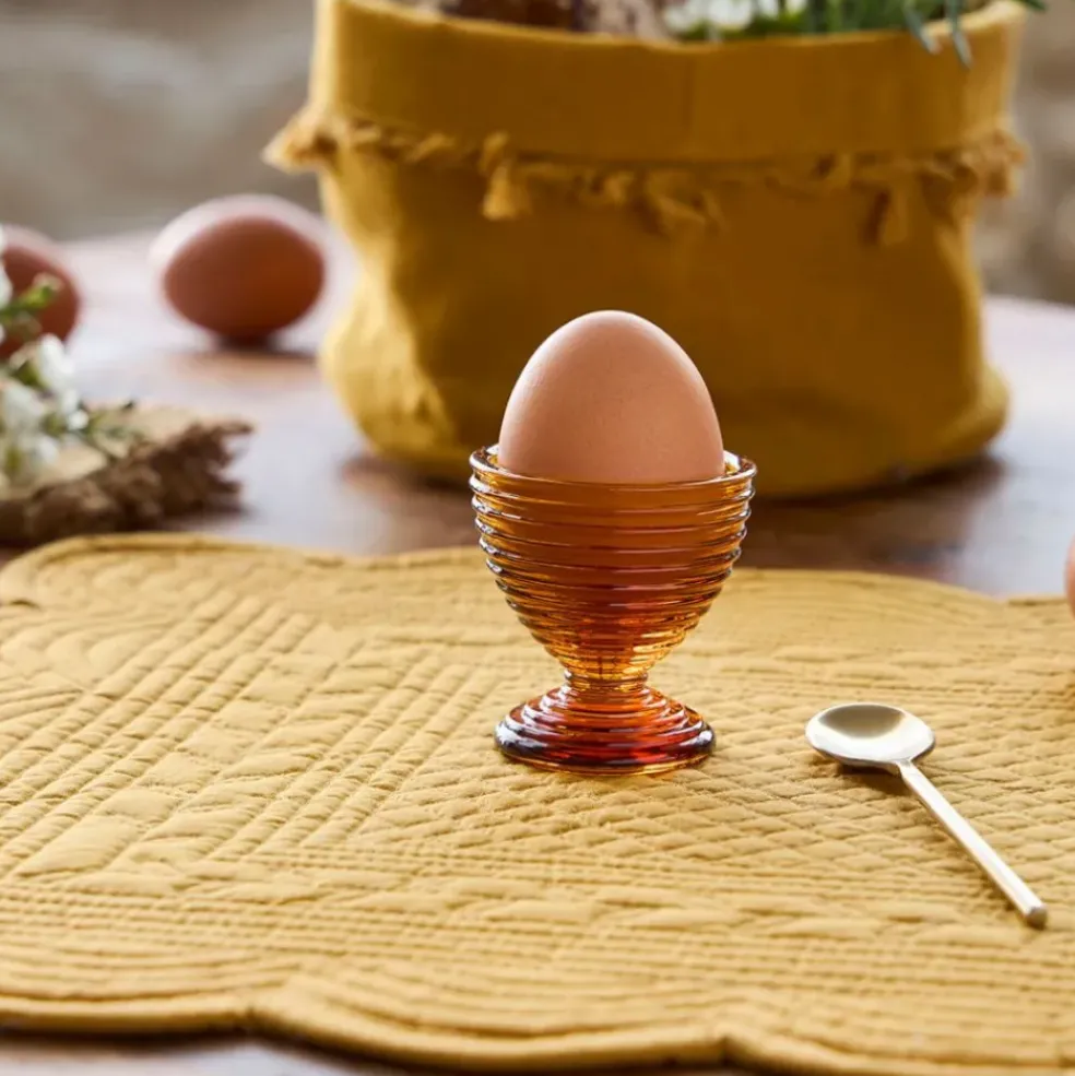Coquetier en verre ambre - Alphe