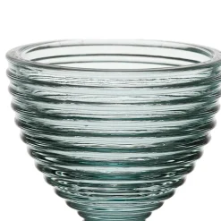 Coquetier en verre vert d'eau - Alphe
