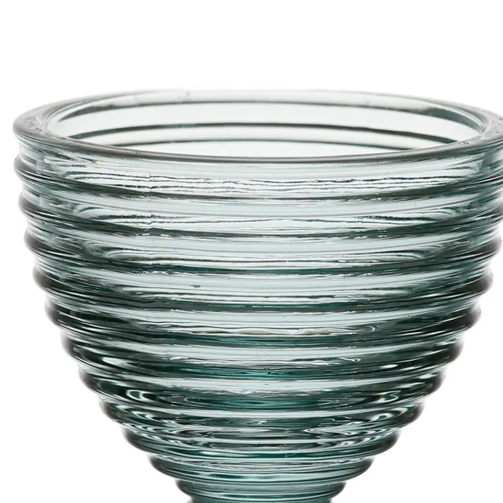 Coquetier en verre vert d'eau - Alphe