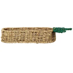 Corbeille carotte en jonc de mer naturel 19x36cm - P'tit Légume