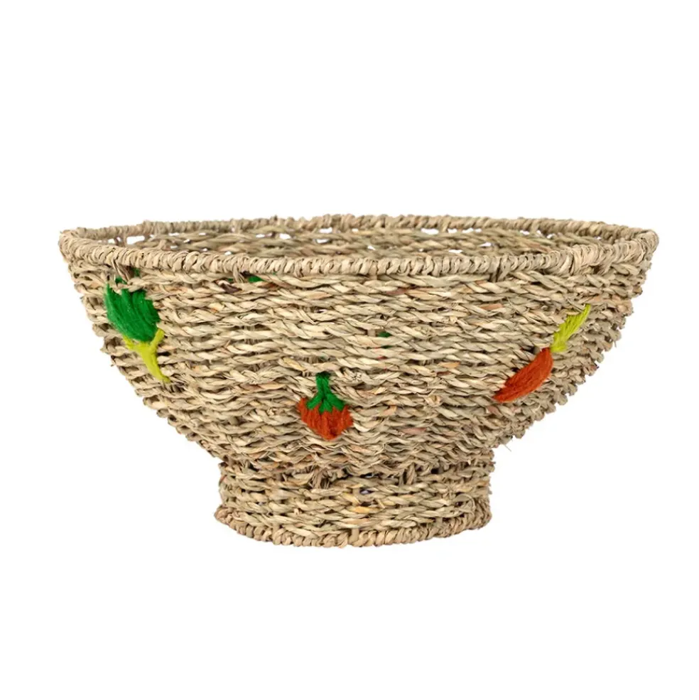Corbeille en jonc de mer naturel d28cm - P'tit Légume