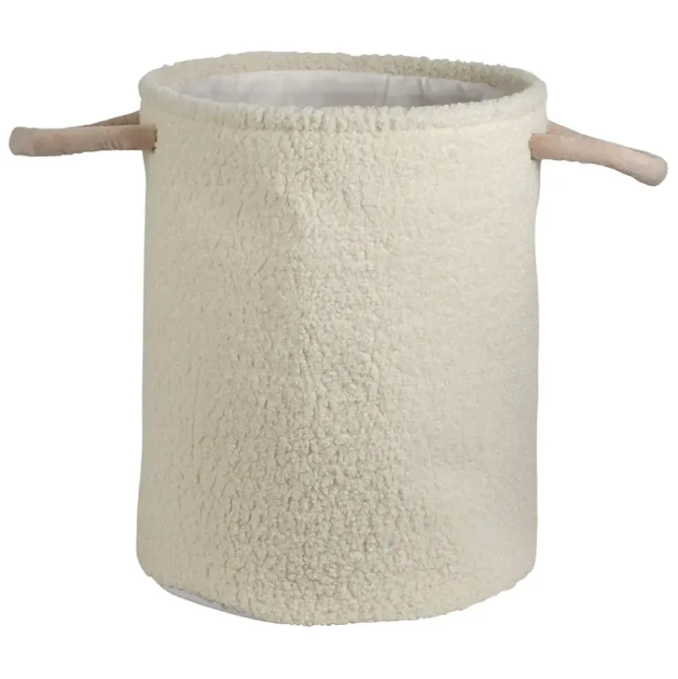 Corbeille en tissu écru h50cm - Bohème