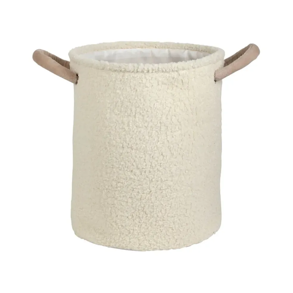 Corbeille en tissu écru h41cm - Bohème