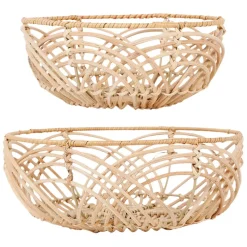 Corbeille (lot de 2 ) element naturel en rotin