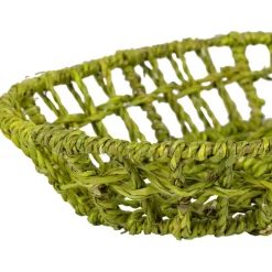 Corbeille poire en jonc de mer vert 20x36cm - P'tit Légume