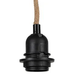 Cordon électrique avec interrupteur en tissu naturel et noir 1.75m