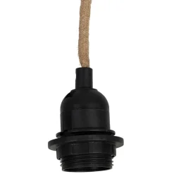 Cordon électrique en tissu naturel et noir pour suspension 80cm