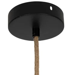 Cordon électrique en tissu naturel et noir pour suspension 80cm
