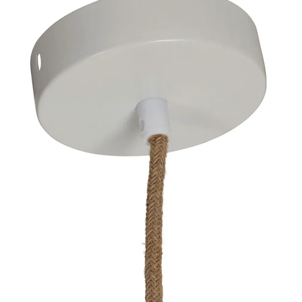 Cordon électrique en tissu naturel et blanc pour suspension 80cm