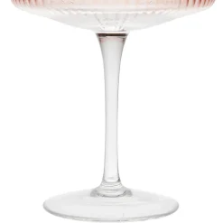 Coupe champagne striée en verre terracotta - Funny