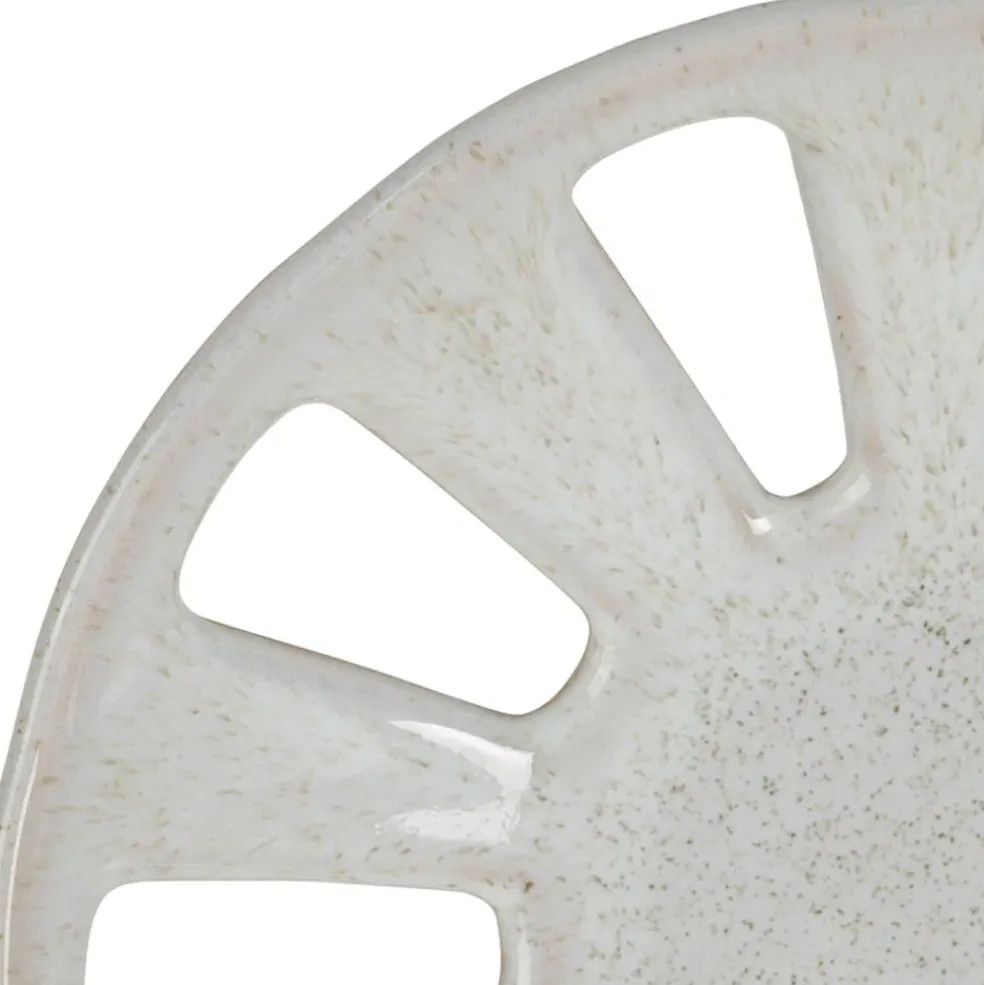 Coupe en grès blanc moucheté d23cm - Organic