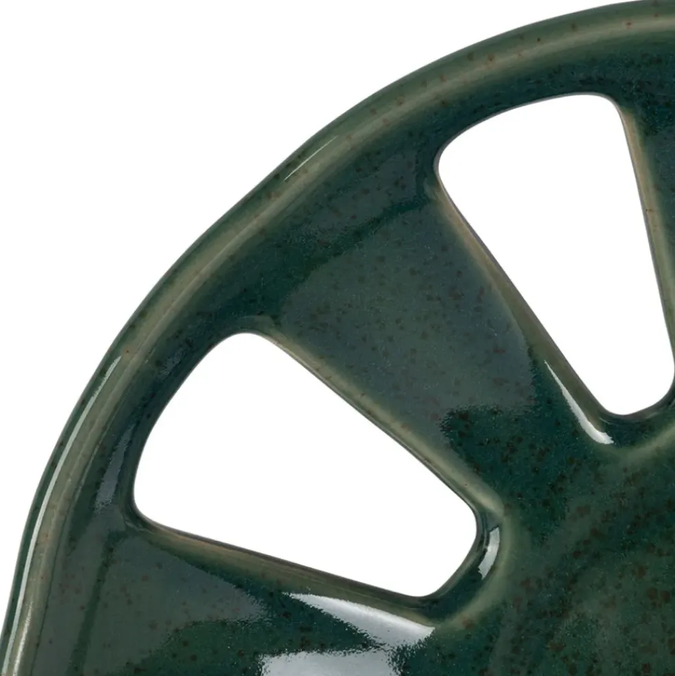 Coupe en grès émeraude moucheté d23cm - Organic