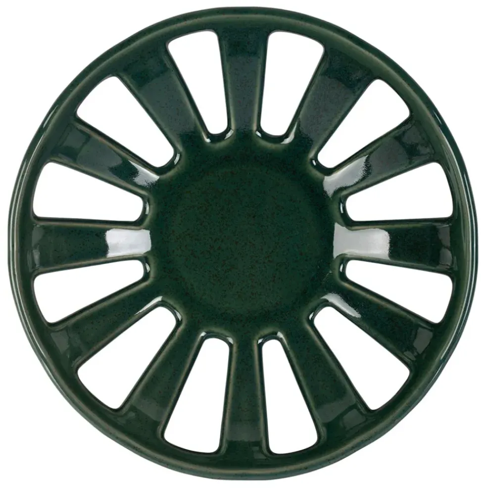 Coupe en grès émeraude moucheté d28cm - Organic