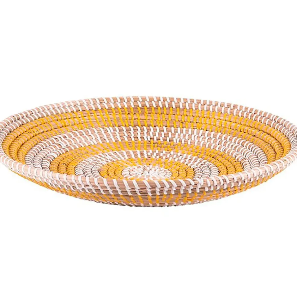 Coupe en jonc de mer jaune d41cm