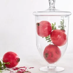 Coupe sur pied en verre avec couvercle d21cm - Eloise