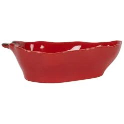 Coupelle en forme de piment en grès rouge 18x8.5cm