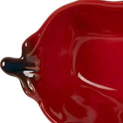 Coupelle en forme de piment en grès rouge 18x8.5cm