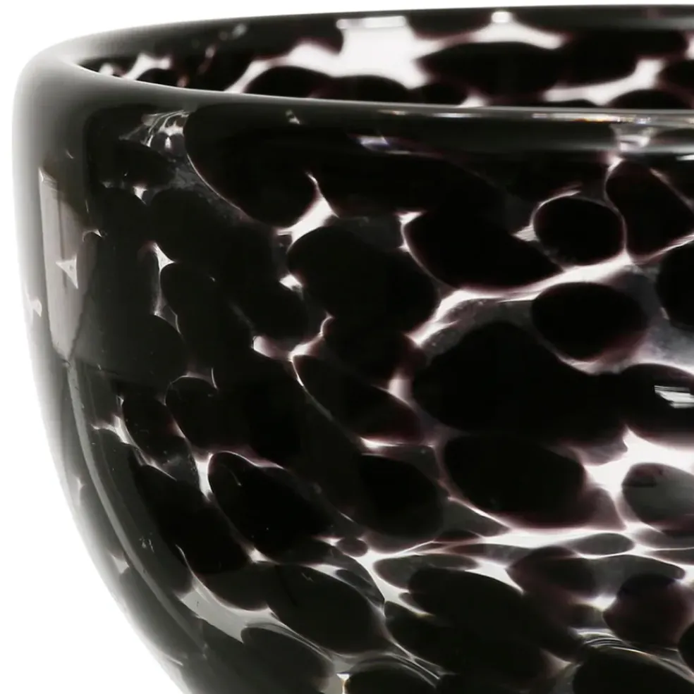 Coupelle en verre noir d11cm - Preline
