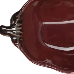 Coupelle piment en grès aubergine 18x8.5cm