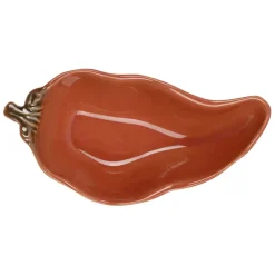 Coupelle piment en grès rhubarbe 18x8.5cm