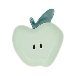 Coupelle pomme en grès vert 21x19cm - Les Fruits