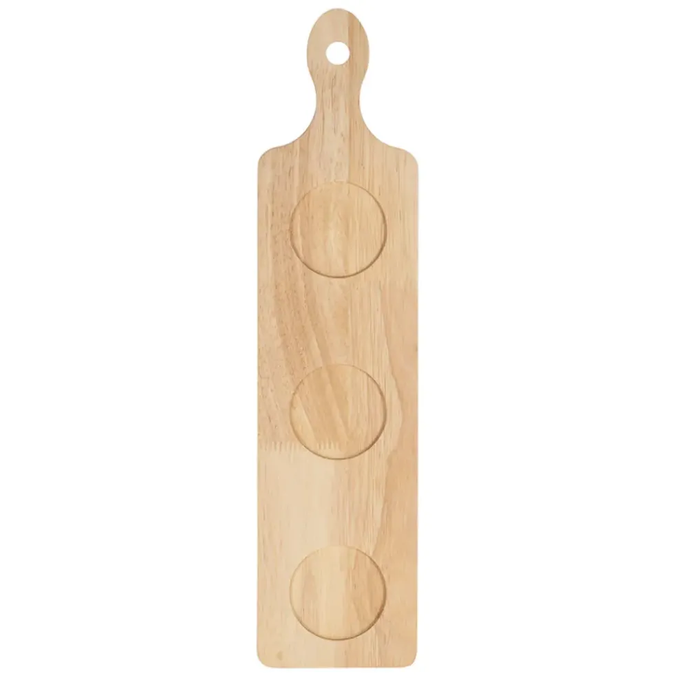 Coupelles x3 en grès rayées émeraude et blanc avec planche d11cm - Alaria