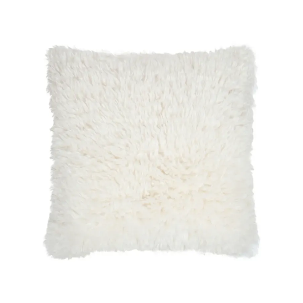 Coussin carré en tissu blanc 50x50cm - Walton