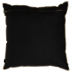 Coussin chennai noir 45x45cm en lin lave