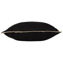 Coussin chennai noir 45x45cm en lin lave