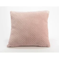 Coussin damier vieux rose 40x40cm