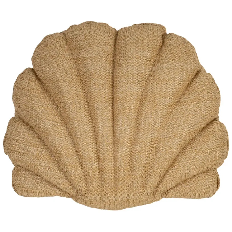 Coussin d'extérieur coquillage en tissu naturel 50x40cm - Garden