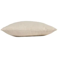 Coussin en coton et lin naturel et jaune pale 45x45cm - A la ferme