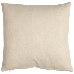 Coussin en coton naturel et brun 45x45cm - A la ferme